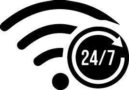 24× 7 free internet connectivity